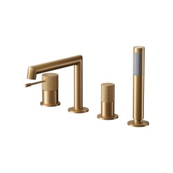 CERSANIT - Vaňo-sprchová viacotvorová stojanková batéria ZEN, meď brúsená (S951-798)