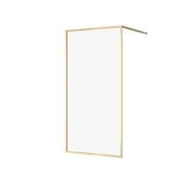 CERSANIT - Walk-in sprchovací kút LARGA, zlatá mat, 100x200, číre sklo (S164-073)