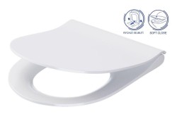 CERSANIT - WC sedátko CITY OVAL SLIM antib. OFF EASY jedno tlačidlo (K98-0146)