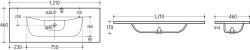 COMAD - Nábytkové umývadlo SKY 120cm (5907611652275)