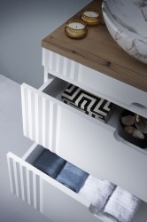 COMAD - Skrinka pod umývadlo 120cm 2 zásuvky FIJI WHITE (5907611656693)