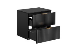 COMAD - Skrinka pod umývadlo 60cm 2 zásuvky ADEL BLACK (5907611654842)