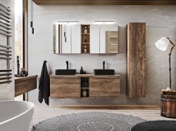 COMAD - Skrinka pod umývadlo 60cm 2 zásuvky SANTA FE OAK (5907611652428)