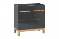 COMAD - Skrinka pod umývadlo 80cm 2 dvierka BALI GRAPHITE (5907611647592)