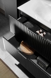 COMAD - Skrinka pod umývadlo 80cm 2 zásuvky ADEL BLACK (5907611654859)