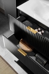 COMAD - Skrinka pod umývadlo 80cm 2 zásuvky ADEL BLACK (5907611654859)