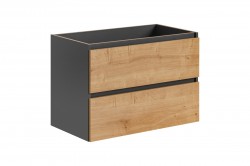 COMAD - Skrinka pod umývadlo 80cm 2 zásuvky MONAKO GREY OAK (5907611652831)