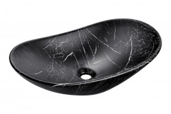 COMAD - Umývadlo na dosku LENA, čierna mat (5907611655306)