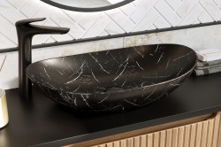 COMAD - Umývadlo na dosku LENA, čierna mat (5907611655306)