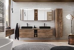 COMAD - Vysoká skrinka 1 dvierka 2 zásuvky SANTA FE OAK (5907611652404)