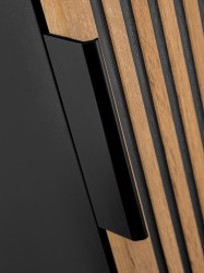 COMAD - Vysoká skrinka 1 dvierka XILO BLACK WOTAN (5907611656464)