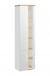 COMAD - Vysoká skrinka 2 dvierka BAHAMA WHITE (5907611648353)