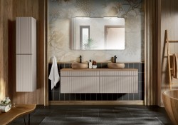 COMAD - Vysoká skrinka 2 dvierka ICONIC CASHMERE (5907611656266)