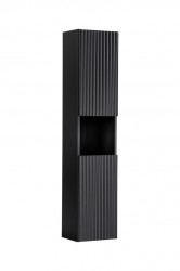 COMAD - Vysoká skrinka 2 dvierka NOVA BLACK (5907611663714)