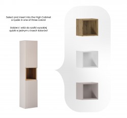 COMAD - Vysoká skrinka 2 dvierka NOVA CASHMERE (5907611663295)