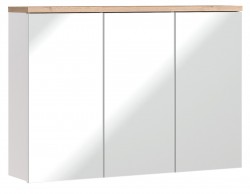 COMAD - Zrkadlová skrinka 100cm 3 dvierka BALI biela (5907611647547)