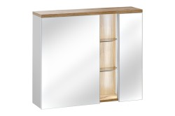 COMAD - Zrkadlová skrinka 80cm 2 dvierka BAHAMA WHITE (5907611648384)