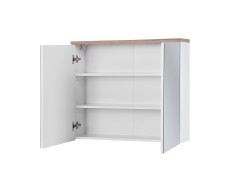COMAD - Zrkadlová skrinka 80cm 2 dvierka BALI biela (5907611647530)