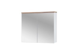 COMAD - Zrkadlová skrinka 80cm 2 dvierka BALI biela (5907611647530)