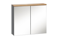 COMAD - Zrkadlová skrinka 80cm 2 dvierka BALI GRAPHITE (5907611647622)
