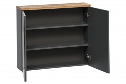 COMAD - Zrkadlová skrinka 80cm 2 dvierka BALI GRAPHITE (5907611647622)