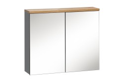 COMAD - Zrkadlová skrinka 80cm 2 dvierka BALI GRAPHITE (5907611647622)