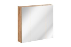 COMAD - Zrkadlová skrinka 80cm 3 dvierka DUB CAPRI (5907611647851)