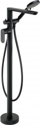 DEANTE - Alpinia čierna - Vaňová batéria, voľne stojaca, so sprchovacím setom (BGA_N17M)