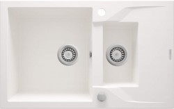 DEANTE - Andante alabaster - Granitový drez, 1.5 - bowl s odkvapkávačom (ZQN_A513)