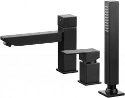 DEANTE - Anemon čierna - Vaňová batéria, 3otvorová (BBZ_N13M)