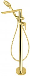 DEANTE - Arnika zlatá vaňová batéria, voľne stojaca, so sprchovacím setom (BQA_Z17M)