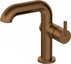 DEANTE - Batéria na umývadlo Silia bronzová kartáčovaná, s obdĺžnikovou výlevkou (BQS_C24M)