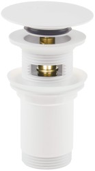 DEANTE - Click-Clack bianco zátka pre umývadlo alebo bidet, s kovovou objímkou univerzálna (NHC_A10U)