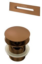DEANTE - Click-clack sada príslušenstva, pre vaňu - zátka a prepad; kartáčovaná bronz (KYY_C10B)