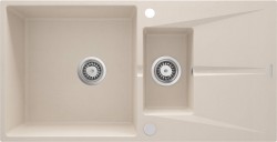 DEANTE - Corio béžový Granitový drez, 1,5-miska s odkvapkávačom (ZRC_5513)