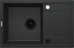 DEANTE - Corio metal grafit Granitový drez, 1-miska s odkvapkávačom (ZRC_G113)
