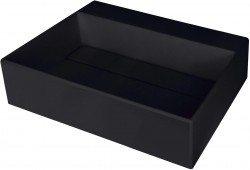 DEANTE - Correo nero Granitové umývadlo na dosku, s krycou doskou (CQR_NU5M)