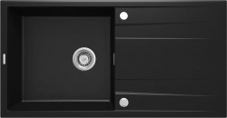 DEANTE - Eridan čierna - Granitový drez s odkvapkávačom (ZQE_N713)