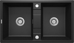 DEANTE - Eridan grafit metalic - Granitový drez, 2 - bowl (ZQE_G203)