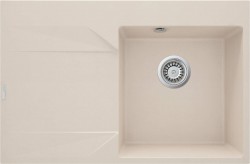 DEANTE - Evora béžový granitový drez, 1-bowl s odkvapkávacou plochou - vľavo (ZQJ_511L)