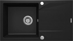 DEANTE - Evora čierna - Granitový drez s odkvapkávačom (ZQJ_N113)