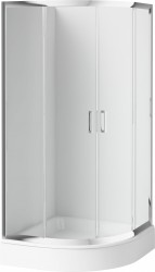 DEANTE - Funkia chróm - Sprchovací kút, polguľatý, 80x80 cm (KYP_052K)