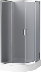 DEANTE - Funkia chróm - Sprchovací kút, polguľatý, 90x90 cm (KYP_451K)