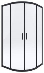 DEANTE - Funkia čierna - Sprchovací kút, polguľatý, 90x90 cm (KYP_N51K)