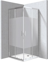 DEANTE - Funkia Evo štvorcový kút s vaničkou, 80x80 cm – vzor pruh (KYCP0E88P)