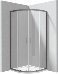 DEANTE - Funkia Evo štvrťkruh sprchovací kút s vaničkou, 90x90 cm (KYPPD099P)