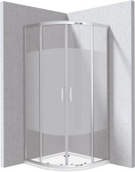 DEANTE - Funkia Evo štvrťkruhový kút s vaničkou, 80x80 cm – vzor pruh (KYPP0E88P)