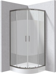DEANTE - Funkia Evo štvrťkruhový kút s vaničkou, 90x90 cm – vzor pruh (KYPZDE99P)