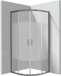 DEANTE - Funkia Evo štvrťkruhový sprchovací kút, 90x90 cm – vzor pruh (KYP_DE99P)