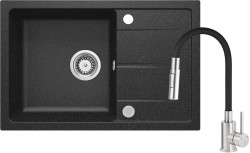 DEANTE - Iba grafitový granitový drez s batériou, s ohybným výtokom (ZRDG2113)